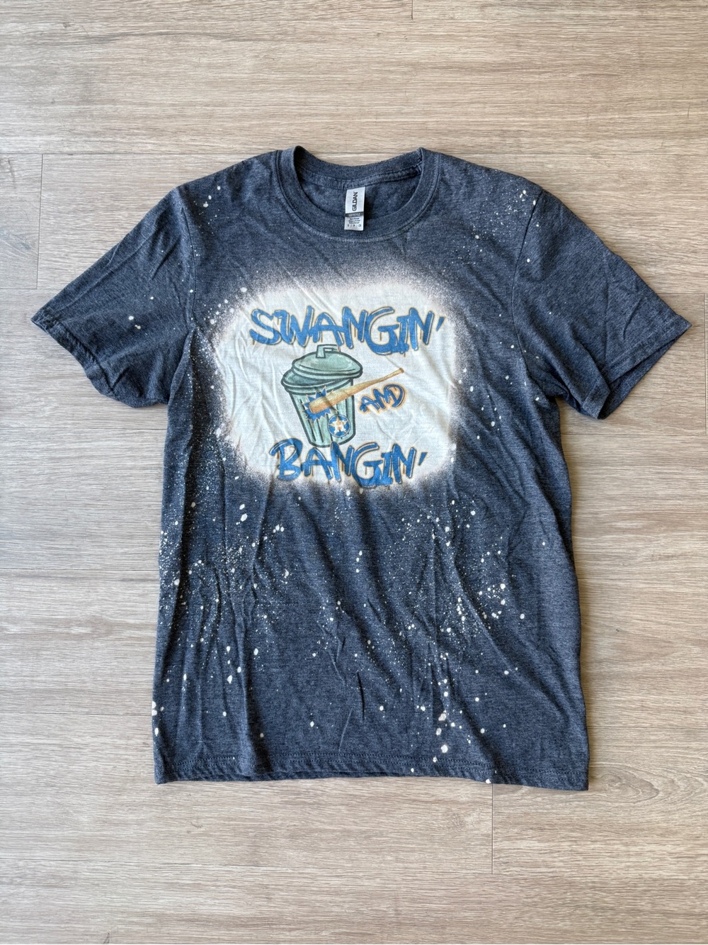 Houston Astros 'Swangin' and Bangin'' Graphic Tee with Blue & Cream Accents